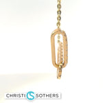 Load image into Gallery viewer, 14KT Yellow Gold 1.03ct Lab‑Grown Diamond Paper Clip Necklace