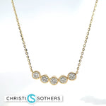 Load image into Gallery viewer, 14KT Yellow Gold 1.00ct Lab Diamond Bezel Necklace