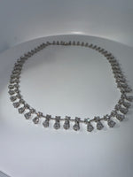 Load image into Gallery viewer, 14KT White Gold 9.00ct Lab Round & Pear‑Shape Diamond Necklace