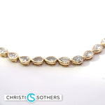 Load image into Gallery viewer, 14KT Yellow Gold 10.56ct Lab Pear Diamond Bezel Necklace