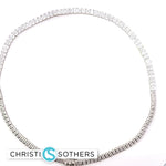 Load image into Gallery viewer, 14KT White Gold 17.63ct Lab Emerald Cut Diamond Necklace