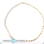 Load image into Gallery viewer, 14KT Yellow Gold 12.01ct Lab Emerald Cut Diamond Necklace