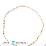 Load image into Gallery viewer, 14KT Yellow Gold 12.01ct Lab Emerald Cut Diamond Necklace