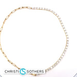 Load image into Gallery viewer, 14KT Yellow Gold 12.01ct Lab Emerald Cut Diamond Necklace