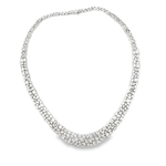 Load image into Gallery viewer, 14KT White Gold 26.83ct Lab Multi-Diamond Cluster Necklace