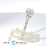 Load image into Gallery viewer, 14KT White Gold 2.56ct Lab Cushion Cut Diamond Engagement Ring