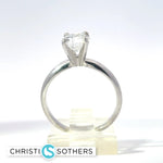 Load image into Gallery viewer, 14KT White Gold 1.08ct Lab‑Grown Certified Round Diamond Solitaire Engagement Ring