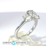 Load image into Gallery viewer, 14KT White Gold 3.00ct Lab Oval Diamond Engagement Ring