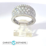 Load image into Gallery viewer, 14KT White Gold 1.98ct Lab‑Grown Round Diamond Pavé Fashion Ring