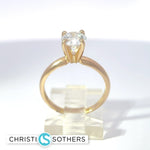 Load image into Gallery viewer, 14KT Yellow Gold 1.10ct Lab‑Grown Certified Round Diamond Solitaire Engagement Ring