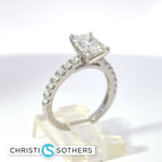 Load image into Gallery viewer, 14KT White Gold 2.45ct Lab‑Grown Certified Radiant‑Cut Diamond Engagement Ring