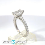Load image into Gallery viewer, 14KT White Gold 2.45ct Lab‑Grown Certified Radiant‑Cut Diamond Engagement Ring
