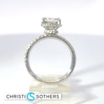 Load image into Gallery viewer, 14KT White Gold 2.81ct Lab Cushion Cut Diamond Engagement Ring & Band Set