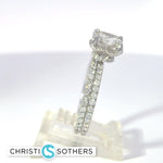 Load image into Gallery viewer, 14KT White Gold 2.81ct Lab Cushion Cut Diamond Engagement Ring & Band Set