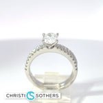 Load image into Gallery viewer, 14KT White Gold 1.49ct Lab Oval Diamond Engagement Ring & Band Set