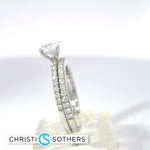 Load image into Gallery viewer, 14KT White Gold 1.49ct Lab Oval Diamond Engagement Ring & Band Set