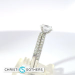 Load image into Gallery viewer, 14KT White Gold 1.49ct Lab Oval Diamond Engagement Ring & Band Set