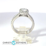 Load image into Gallery viewer, 14KT White Gold 1.49ct Lab Round Diamond Engagement Ring & Band Set