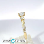 Load image into Gallery viewer, 14KT Yellow Gold 1.70ct Lab Cushion Cut Diamond Engagement Ring