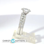 Load image into Gallery viewer, 14KT White Gold 2.80ct Lab‑Grown Oval Diamond Engagement Ring & Band Set