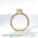 Load image into Gallery viewer, 14KT Yellow Gold 1.70ct Lab Radiant Cut Diamond Engagement Ring