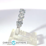 Load image into Gallery viewer, 14KT White Gold 3.00ct Lab-Grown Certified Round Diamond Band