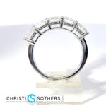 Load image into Gallery viewer, 14KT White Gold 5.16ct Lab Emerald Cut Diamond Band