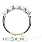 Load image into Gallery viewer, 14KT White Gold Lab-Grown Diamond Five-Stone Ring (1.55 cttw)