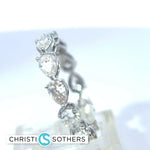 Load image into Gallery viewer, 14KT Lab-Grown Diamond Pear Shape Eternity Band