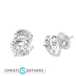 Load image into Gallery viewer, 14KT Certified Lab-Grown Ideal Cut Round Diamond Basket Pushback Earrings (8.18 CTTW)