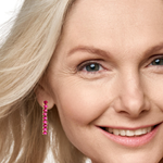 Load image into Gallery viewer, 18KT Gold Dangle Earrings with Ruby Drop-setting