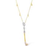 Load image into Gallery viewer, 18KT Yellow Gold Diamond Tassel Necklace With Diamonds