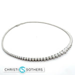 Load image into Gallery viewer, 14KT White Gold Diamond Necklace with Lab-Grown Diamonds (14.86 cttw)