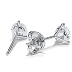 Load image into Gallery viewer, 14KT w/g Certified Lab-Grown Ideal Cut Round Diamond Martini Pushback Earrings (3.08 CTTW)