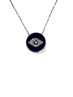 Load image into Gallery viewer, Evil Eye Pendant with Blue Enamel