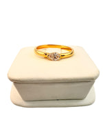 Load image into Gallery viewer, 18KT Golden Pear Diamond Ring