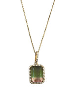 Load image into Gallery viewer, 18KT Rainbow Tourmaline Diamond Necklace