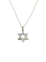 Load image into Gallery viewer, 14KT Star of David Necklace with Diamonds