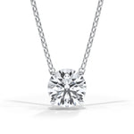 Load image into Gallery viewer, 14KT w/g Certified Ideal Cut Lab-Grown Diamond Solitaire Pendant (2.10 ct)