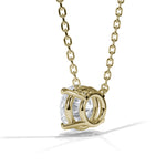 Load image into Gallery viewer, 14KT y/g Certified Ideal Cut Lab-Grown Diamond Solitaire Pendant (2.09ct)