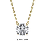 Load image into Gallery viewer, 14KT y/g Certified Ideal Cut Lab-Grown Diamond Solitaire Pendant (2.09ct)