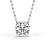 Load image into Gallery viewer, 14KT w/g Certified Ideal Cut Lab-Grown Diamond Solitaire Pendant (3.08 ct)