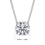 Load image into Gallery viewer, 14KT w/g Certified Ideal Cut Lab-Grown Diamond Solitaire Pendant (3.08 ct)