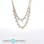 Load image into Gallery viewer, 14KT Yellow Gold Diamond Cascade Necklace with Lab-Grown Diamonds (5.46 cttw)