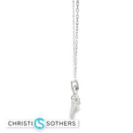 Load image into Gallery viewer, Star/Chai Charm Necklace with Round Cut CZs
