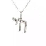 Load image into Gallery viewer, 14KT Gold Chai Pendant Necklace With Diamonds – Yellow, Rose &amp; White Gold
