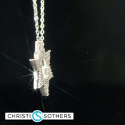 14KT Yellow Gold Diamond Star of David Pendant