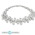 Load image into Gallery viewer, 18KT White Gold Diamond Flower-Motif Bracelet (6.78 cttw)
