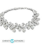 Load image into Gallery viewer, 18KT White Gold Diamond Flower-Motif Bracelet (6.78 cttw)
