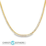 Load image into Gallery viewer, 18KT Yellow Gold Diamond Tennis Necklace (2.42 cttw diamonds)
